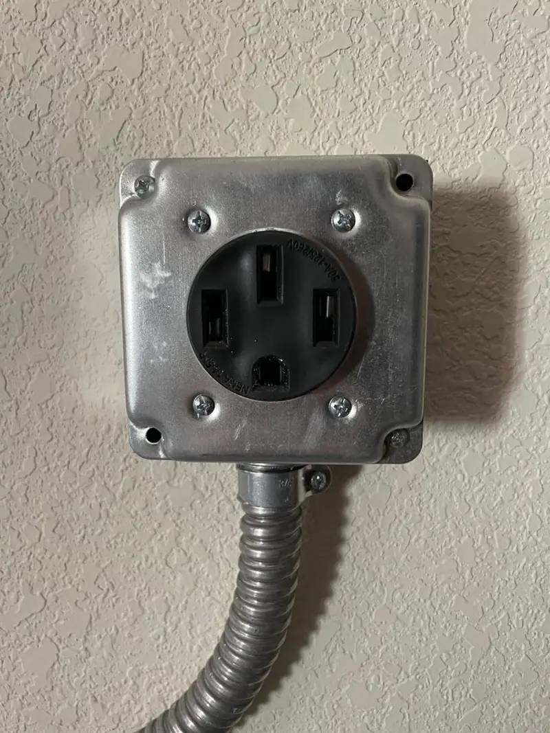 NEMA 14-50 outlet installed for Electrical Panel Upgrade in East China